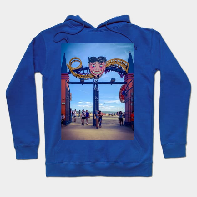 Coney Island Luna Park Joker Brooklyn NYC Hoodie by eleonoraingrid